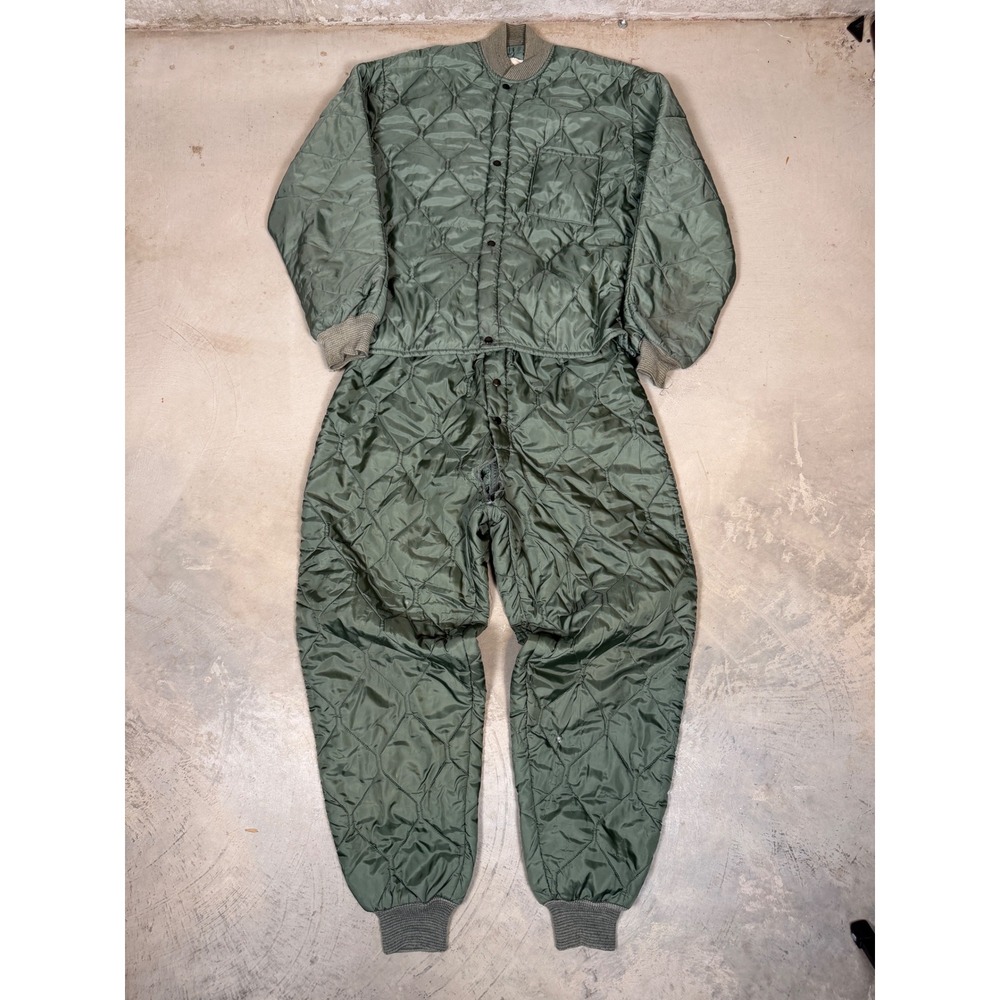 Vintage 1963 US Air Force CWU-9/P Quilted Jacket Pants Set Medium Repair Liners